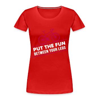 bike bike gravelbike bike tour - Women's Premium Organic T-Shirt - red - Front - Mia (176cm)