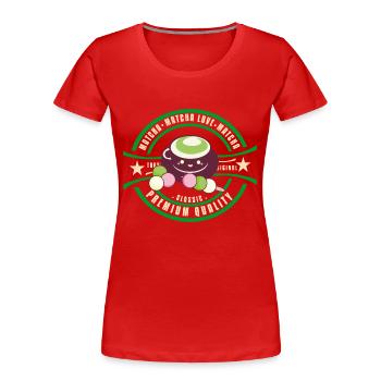 Japan - Matcha - Frauen Premium Bio T-Shirt - Rot - Vorne - Mia (176cm)