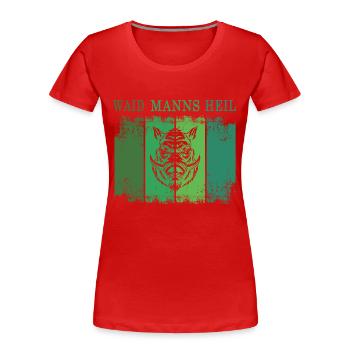 jäger "waidmannsheil" auf der jagd retro jagdmotiv - Frauen Premium Bio T-Shirt - Rot - Vorne - Mia (176cm)