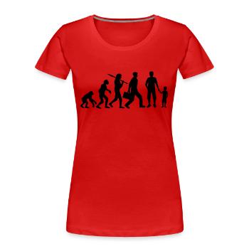 Proud Dad Young Evolution - Women's Premium Organic T-Shirt - red - Front - Mia (176cm)