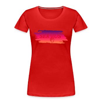 Servus - Frauen Premium Bio T-Shirt - Rot - Vorne - Mia (176cm)