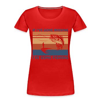 Fischer Fischen Angeln Angel Angler Fische Fisch - Frauen Premium Bio T-Shirt - Rot - Vorne - Mia (176cm)