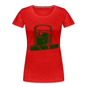 Zigarre - Frauen Premium Bio T-Shirt - Rot - Vorne - Mia (176cm)