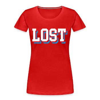 Mustard gas - Women's Premium Organic T-Shirt - red - Front - Mia (176cm)