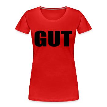 GUT - Frauen Premium Bio T-Shirt - Rot - Vorne - Mia (176cm)