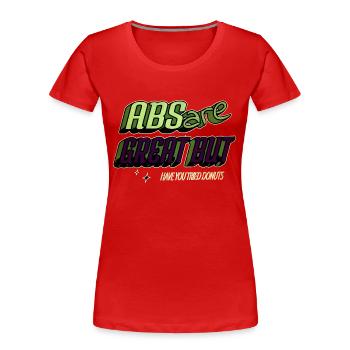 snowboarding geek barbecue birthday volleyball - Frauen Premium Bio T-Shirt - Rot - Vorne - Mia (176cm)