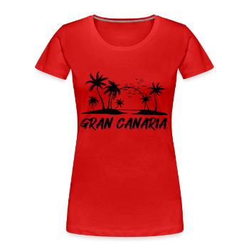 Gran Canaria - Women's Premium Organic T-Shirt - red - Front - Mia (176cm)