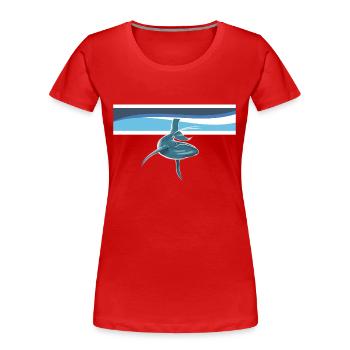 Buckelwal - Frauen Premium Bio T-Shirt - Rot - Vorne - Mia (176cm)