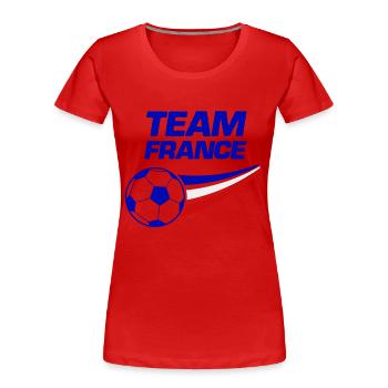 team france soccer - Frauen Premium Bio T-Shirt - Rot - Vorne - Mia (176cm)
