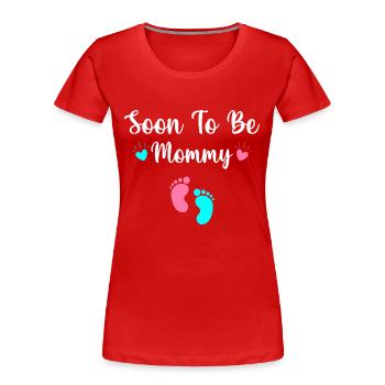 Bald Mama werden - Frauen Premium Bio T-Shirt - Rot - Vorne - Mia (176cm)