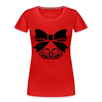 Bells - Women's Premium Organic T-Shirt - red - Front - Mia (176cm)