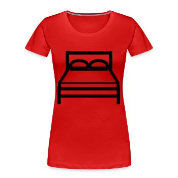 Bett - Frauen Premium Bio T-Shirt - Rot - Vorne - Mia (176cm)