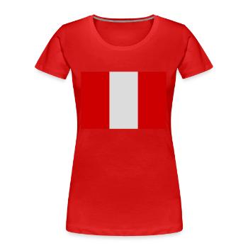 Peru - Women's Premium Organic T-Shirt - red - Front - Mia (176cm)