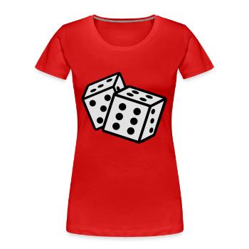 cube - Women's Premium Organic T-Shirt - red - Front - Mia (176cm)