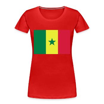 drapeau Sénégal - Senegal flag - T-shirt bio Premium Femme - rouge - Devant - Mia (176cm)