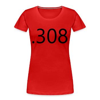 .308 - Frauen Premium Bio T-Shirt - Rot - Vorne - Mia (176cm)