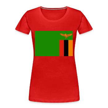 Zambie Flagg - T-shirt bio Premium Femme - rouge - Devant - Mia (176cm)