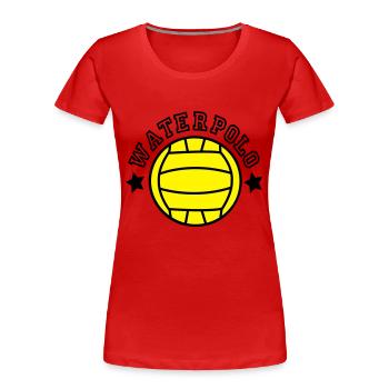 waterpolo - Frauen Premium Bio T-Shirt - Rot - Vorne - Mia (176cm)