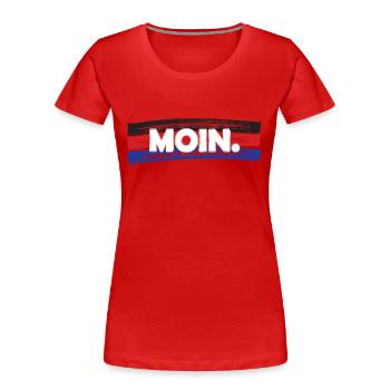 Frise orientale | Moin | Drapeau - T-shirt bio Premium Femme - rouge - Devant - Mia (176cm)