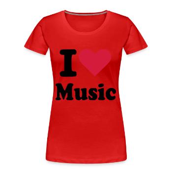 Musik - Frauen Premium Bio T-Shirt - Rot - Vorne - Mia (176cm)