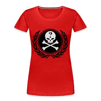 anonymous skull - Women's Premium Organic T-Shirt - red - Front - Mia (176cm)