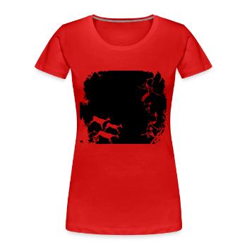 Steinzeit - stone age - jäger - chaser - hunter - Frauen Premium Bio T-Shirt - Rot - Vorne - Mia (176cm)