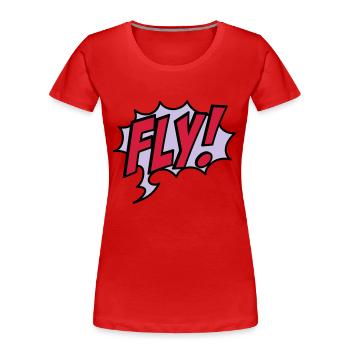 fly - T-shirt bio Premium Femme - rouge - Devant - Mia (176cm)