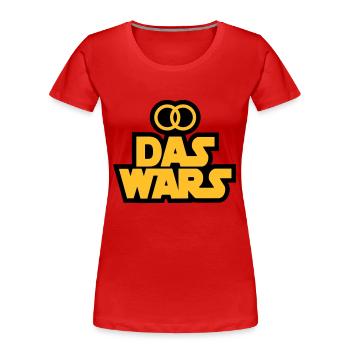 Das Wars - Frauen Premium Bio T-Shirt - Rot - Vorne - Mia (176cm)
