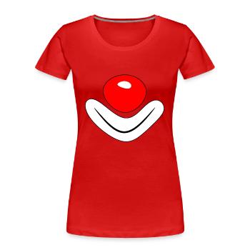 Clown - always keep a good mood - Women's Premium Organic T-Shirt - red - Front - Mia (176cm)