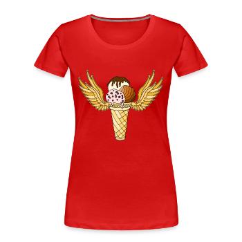Eis - Frauen Premium Bio T-Shirt - Rot - Vorne - Mia (176cm)