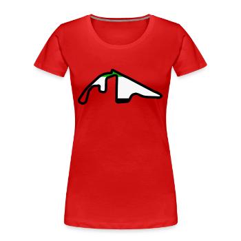 Abu Dhabi Circuit with Flag - Women's Premium Organic T-Shirt - red - Front - Mia (176cm)