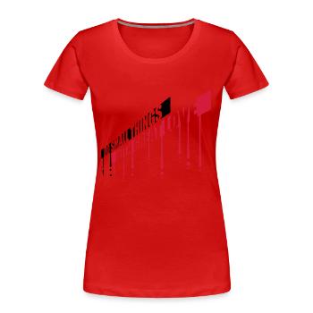 Zitat do small things - Frauen Premium Bio T-Shirt - Rot - Vorne - Mia (176cm)