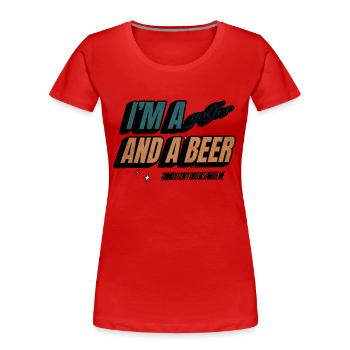 golfiphonecase funny golf course funny bowling - Frauen Premium Bio T-Shirt - Rot - Vorne - Mia (176cm)