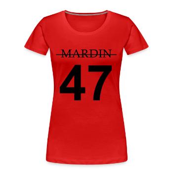 Mardin 47 - T-shirt bio Premium Femme - rouge - Devant - Mia (176cm)