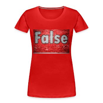 False Brick Wall Graffiti - Women's Premium Organic T-Shirt - red - Front - Mia (176cm)
