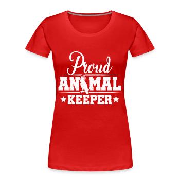 Proud Animal Keeper Animal Lover Zoo Keeper Zoolog - Frauen Premium Bio T-Shirt - Rot - Vorne - Mia (176cm)