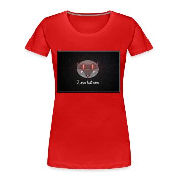 Laser Bull Moon Eye 3 - Frauen Premium Bio T-Shirt - Rot - Vorne - Mia (176cm)