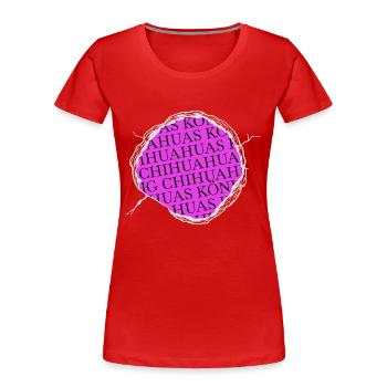 drôle disant drôle cool chien ami humour - T-shirt bio Premium Femme - rouge - Devant - Mia (176cm)