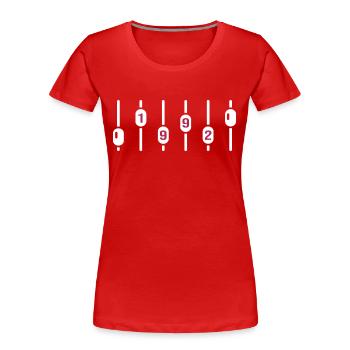 1992 Birthday anniversary Sound Engineer DJ Disco - Women's Premium Organic T-Shirt - red - Front - Mia (176cm)