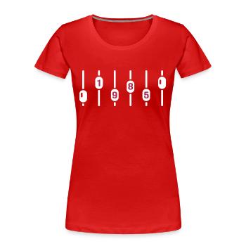 1985 geburtstag jubiläum sound engineer dj disco - Frauen Premium Bio T-Shirt - Rot - Vorne - Mia (176cm)