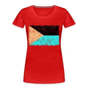 Tschechien INVERS - Frauen Premium Bio T-Shirt - Rot - Vorne - Mia (176cm)