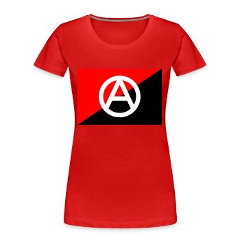 Anarchie - Frauen Premium Bio T-Shirt - Rot - Vorne - Mia (176cm)