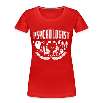 Psychologist Psychologist Job - Women's Premium Organic T-Shirt - red - Front - Mia (176cm)