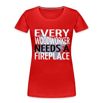 syndicat ébéniste menuisier menuisier - T-shirt bio Premium Femme - rouge - Devant - Mia (176cm)