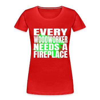 birthday gift wood quote gift idea cutter - Frauen Premium Bio T-Shirt - Rot - Vorne - Mia (176cm)