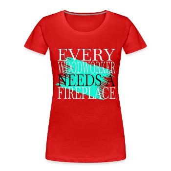 americas cool logging lumberjackwoodworking - Frauen Premium Bio T-Shirt - Rot - Vorne - Mia (176cm)