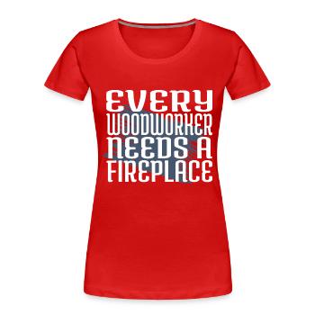 logging cool lumber americas present idea wood - Frauen Premium Bio T-Shirt - Rot - Vorne - Mia (176cm)