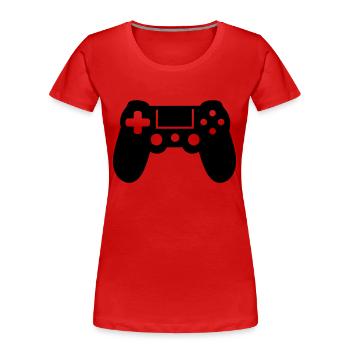 Videospiel-Controller - Frauen Premium Bio T-Shirt - Rot - Vorne - Mia (176cm)