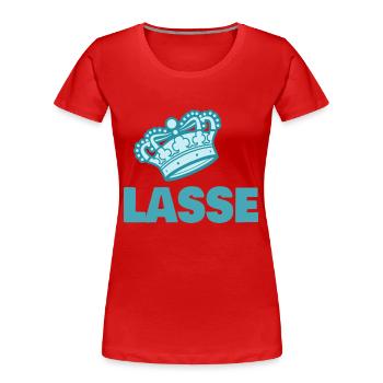 Partir - T-shirt bio Premium Femme - rouge - Devant - Mia (176cm)