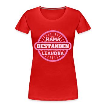 Leandra comme prénom - T-shirt bio Premium Femme - rouge - Devant - Mia (176cm)